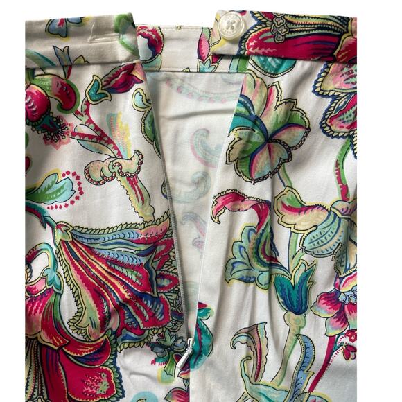Lauren Ralph Lauren Paisley Floral Full Length Ankle Pants Size 4 - Picture 4 of 7